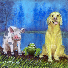 A Hog on a Log with a Frog and a Dog in the Bog in the Fog